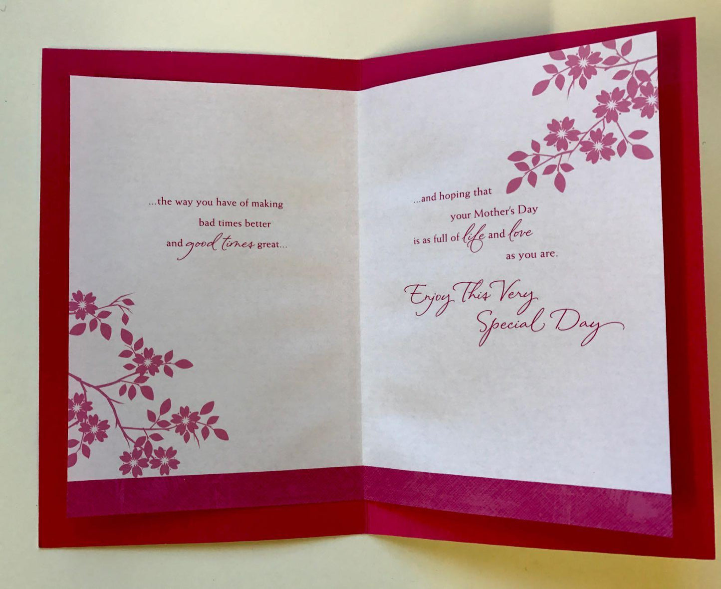 For you on Mother's Day Thinking Of You Nice Verse Greeting Card