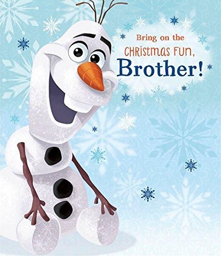 For Brother Frozen Olaf Christmas Card	