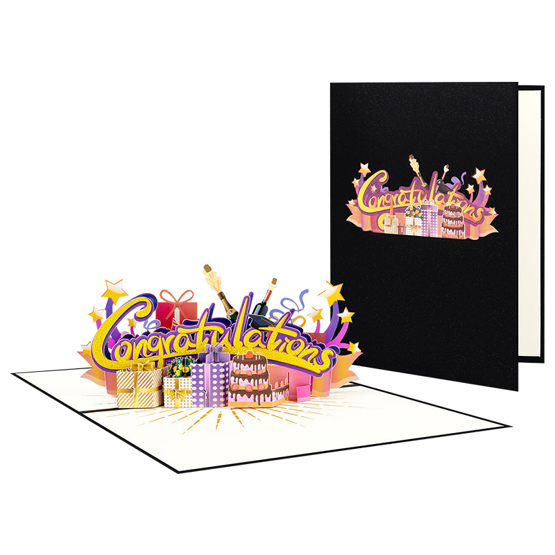 Cheers to You 3D Pop Up Congratulations Card