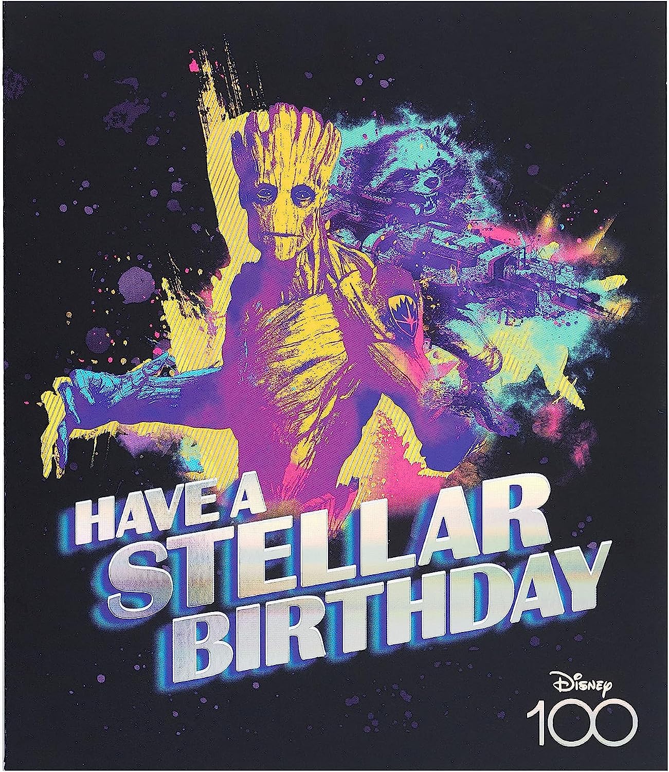 Bold Design, With Groot Marvel Birthday Card For Him, Boy, Friend