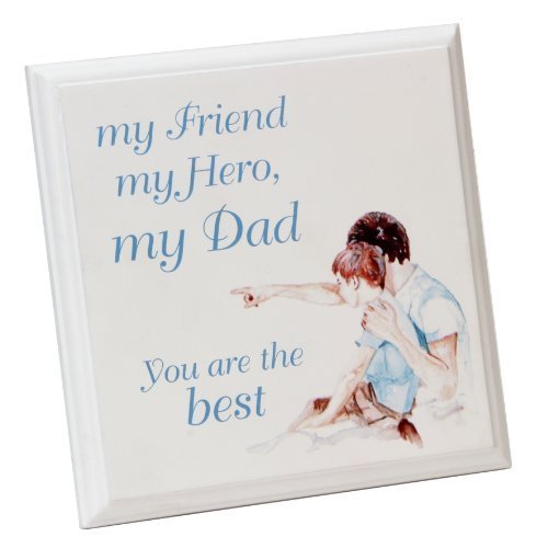 My Friend My Hero My Dad plaque with verse by Jennifer Rose Father and son New Gift