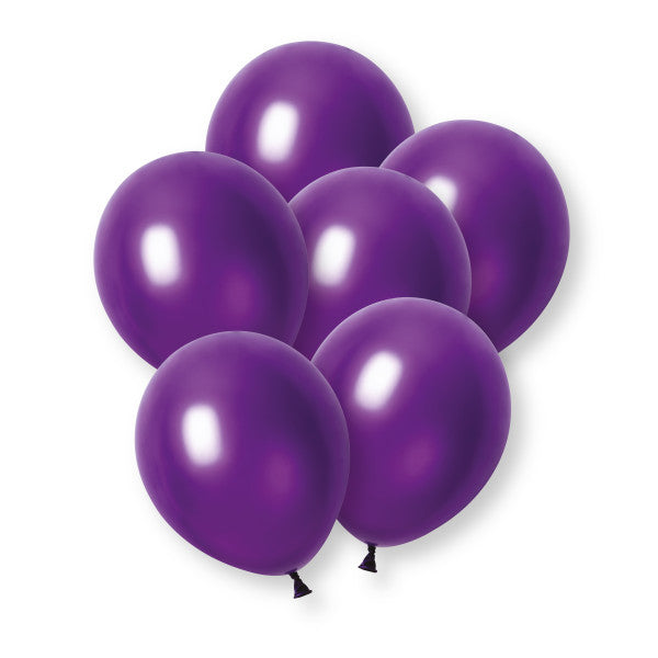 Pack of 8 Purple Pearl Premium 12" Latex Balloons