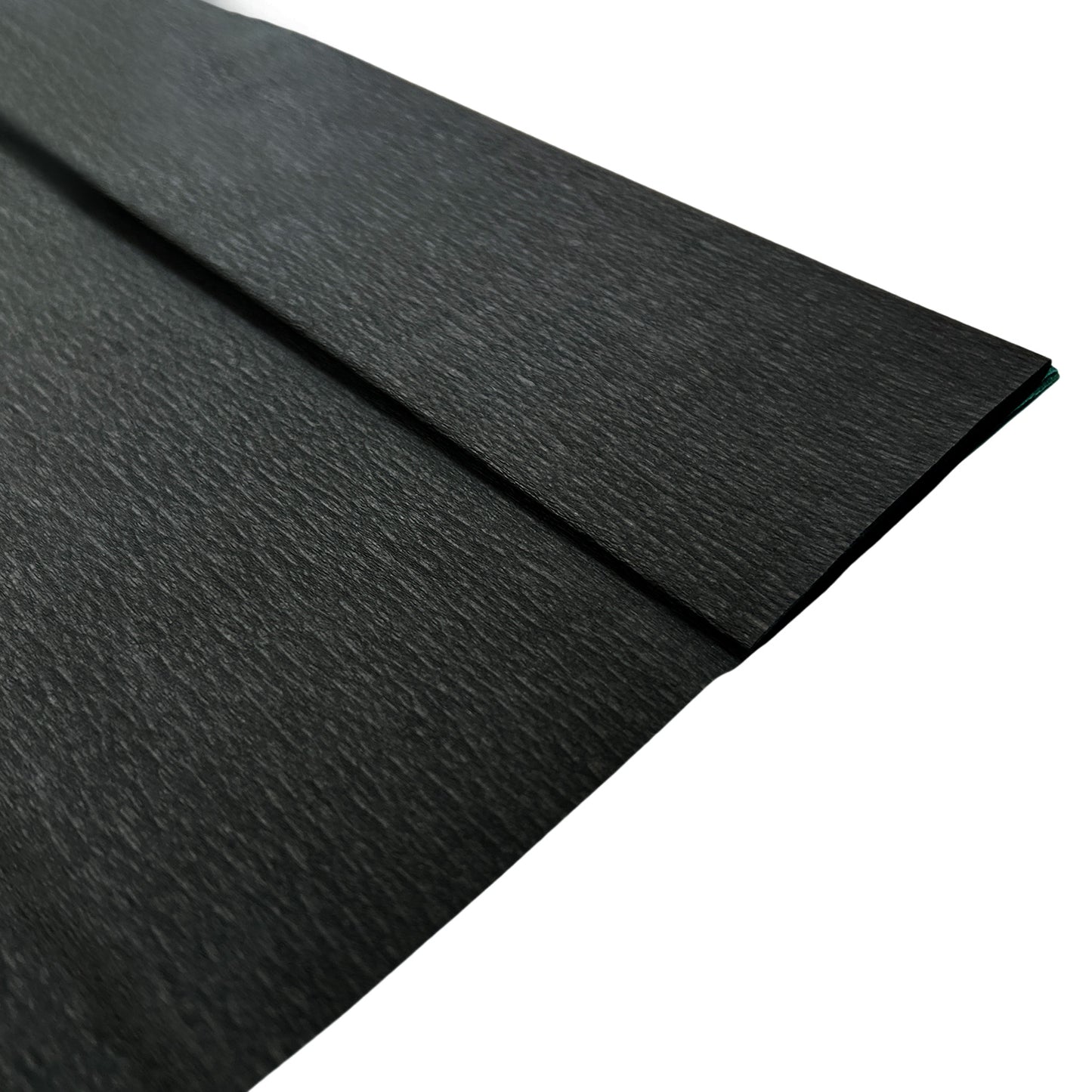 Pack of 5 Black Crepe Paper Sheets 50cm x 2m 17GSM 35% Stretch Craft Paper