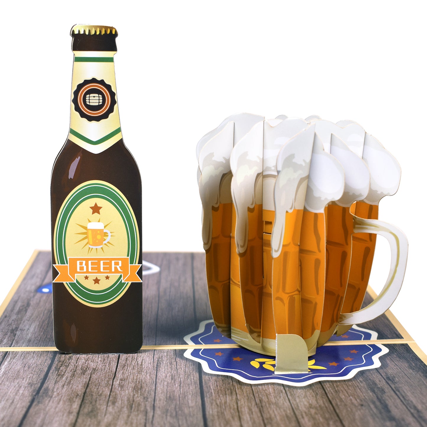 Beer Themed Father's Day or Birthday 3D Pop Up Greeting Card