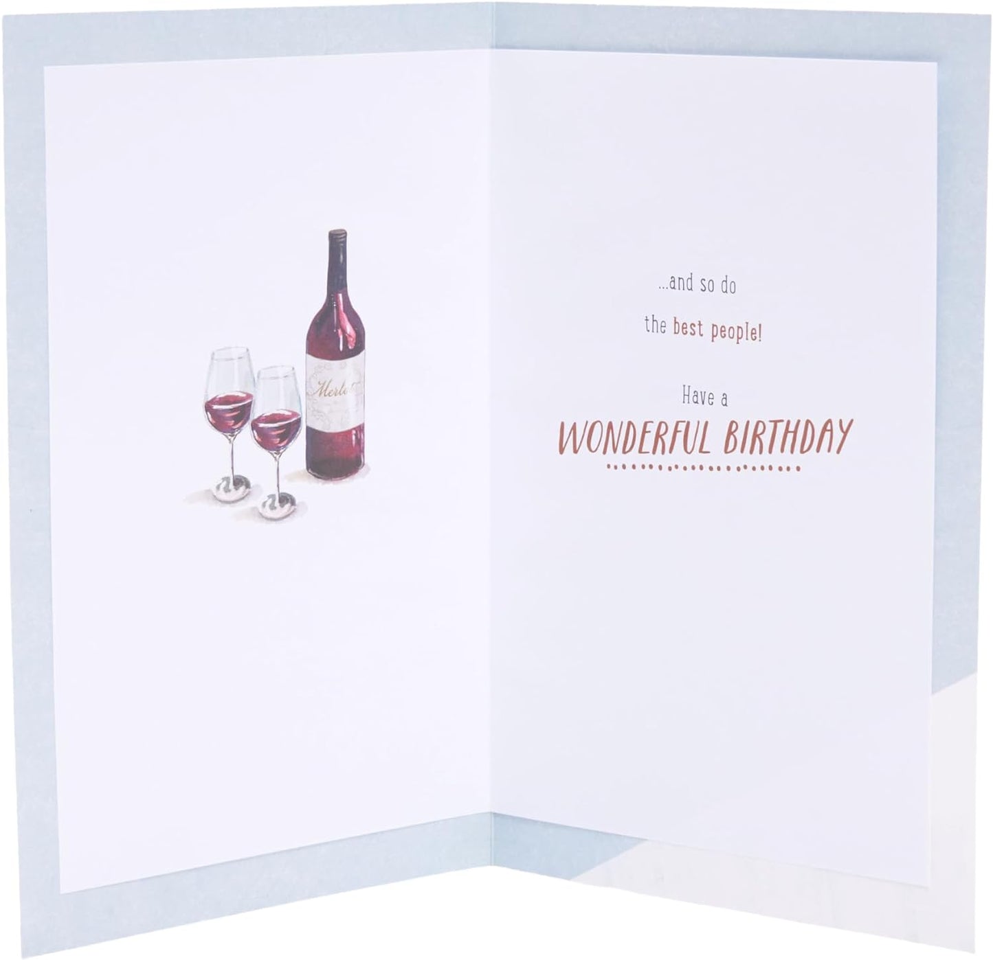 Watch & Wine Design Birthday Card