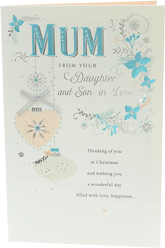 Mum from Your Daughter & Son in Law Christmas Card Large 