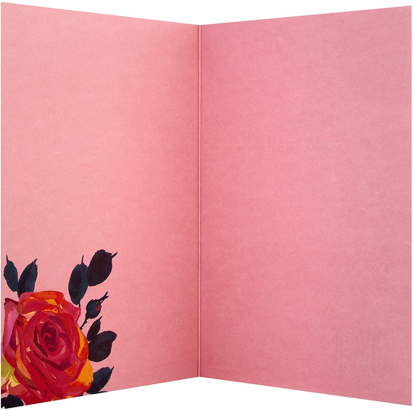 General Happy Birthday Card Red Floral Design 