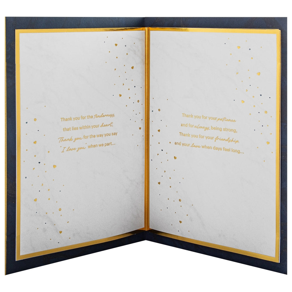 Dark Patterned Design with Heart for One I Love Birthday Card 