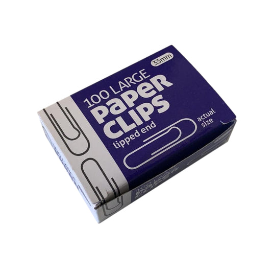 Pack of 1000 Large 33m Paper Clips Lipped End