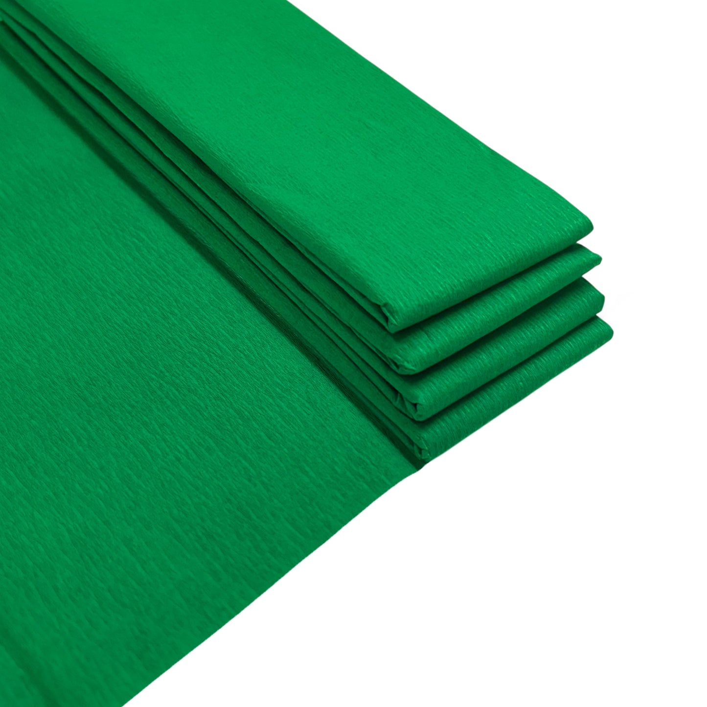 Pack of 10 Dark Green Crepe Paper Sheets 50cm x 2m 17GSM 35% Stretch Craft Paper