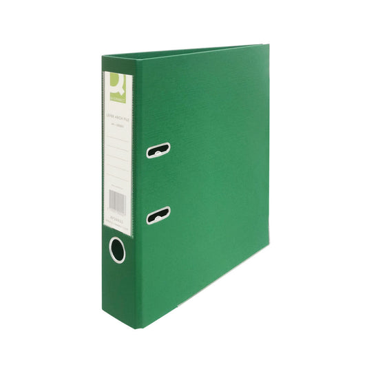 Pack of 10 70mm Green Foolscap Polypropylen Lever Arch Files