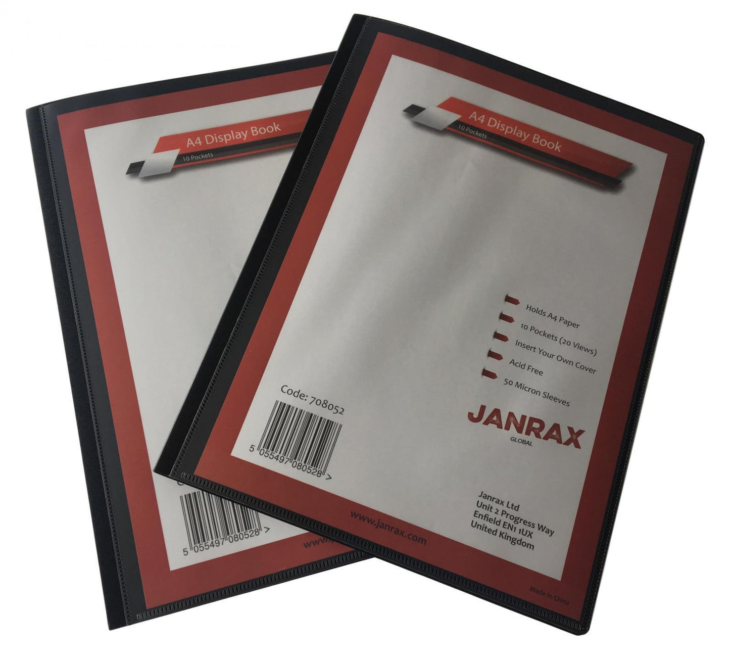 Janrax A4 Display Book 10 Pockets (20 Views)