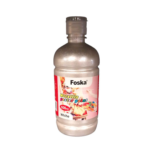 500ml White Metallic Poster Paint