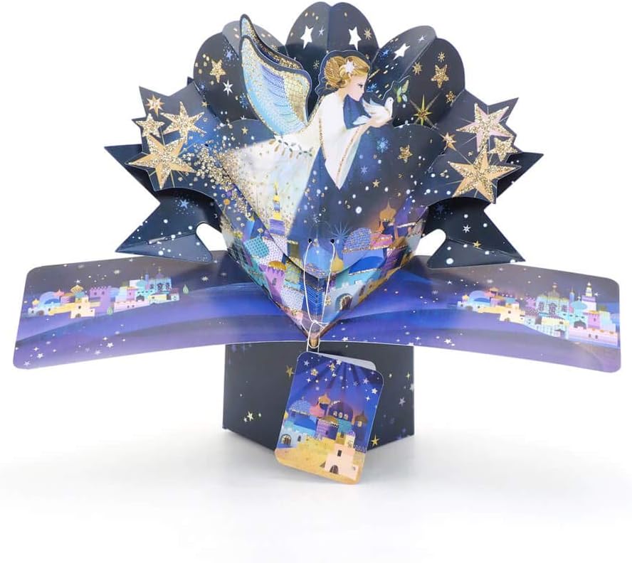 Angel & Stars Pop Up Christmas Card