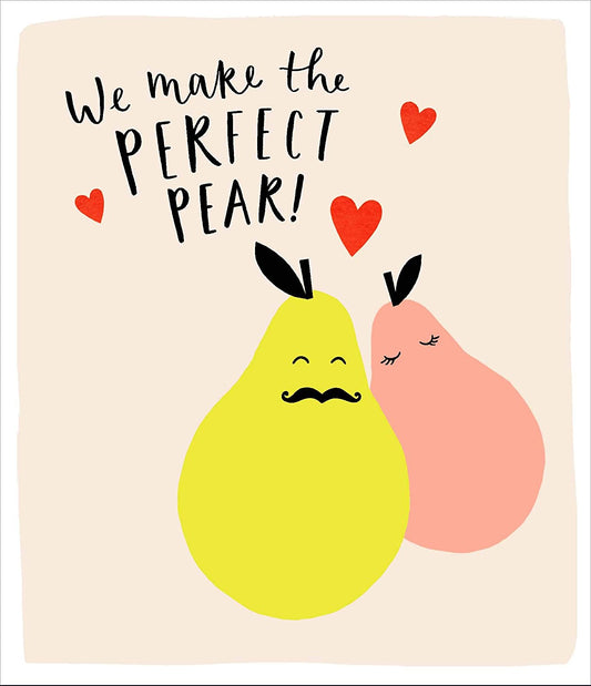 Cute Perfect Pear Joke Valentine's Day Card