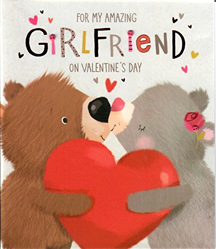 For My Girlfriend Kissing Bears Design Valentine's Day Card