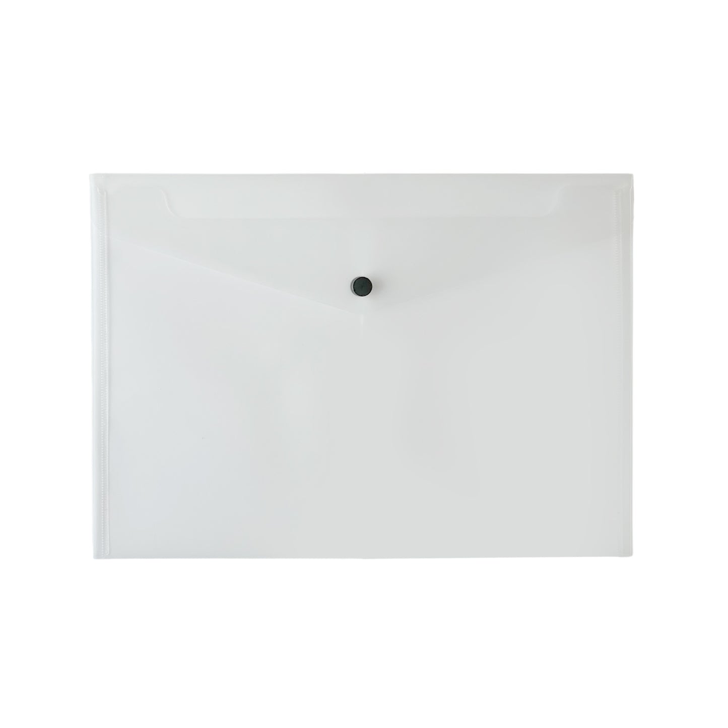 Pack of 12 Janrax A4 Clear Document Wallets - Button Stud Folder