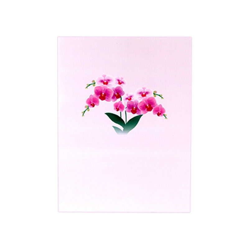 Orchid Elegance Floral 3D Pop Up Greeting Card - Mother's Day Thank You Birthday