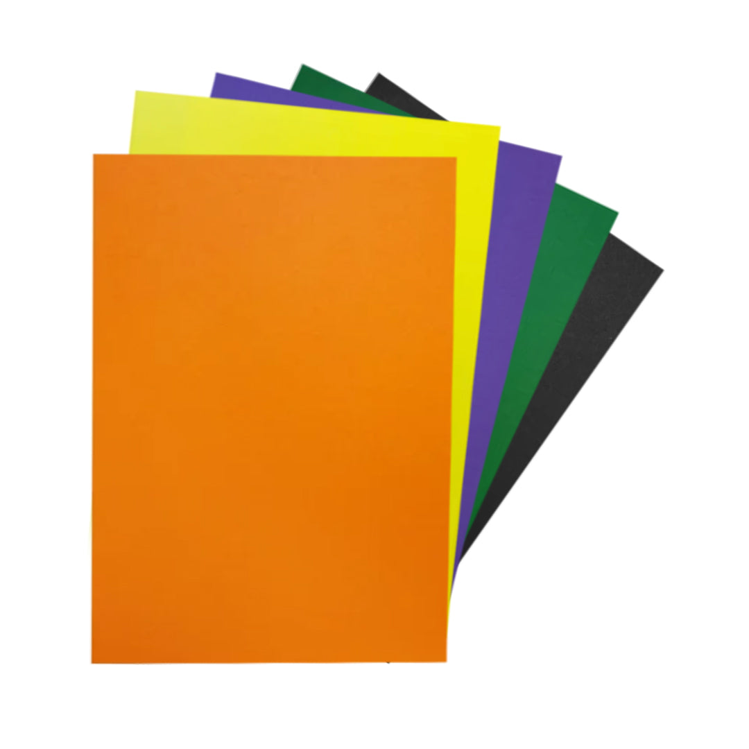 Pack of 250 A5 Assorted Halloween Coloured 160gsm Craft Card Sheets – 5 Colours (50 each)