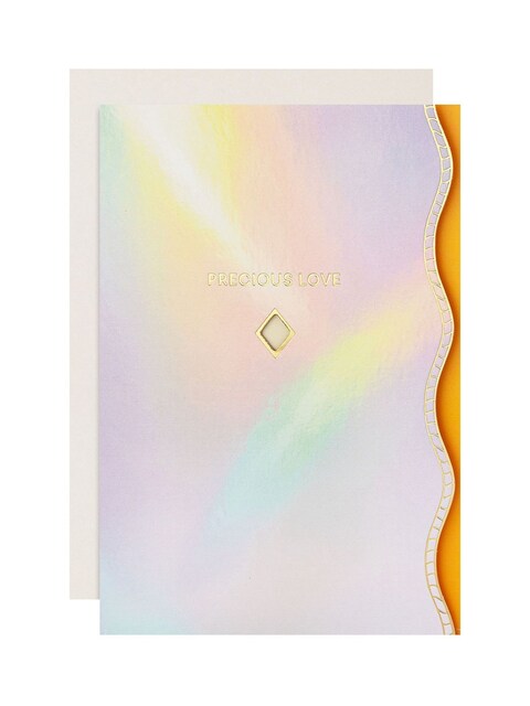 Pink White Premium 'Precious Love' Open Card Vivid Aura