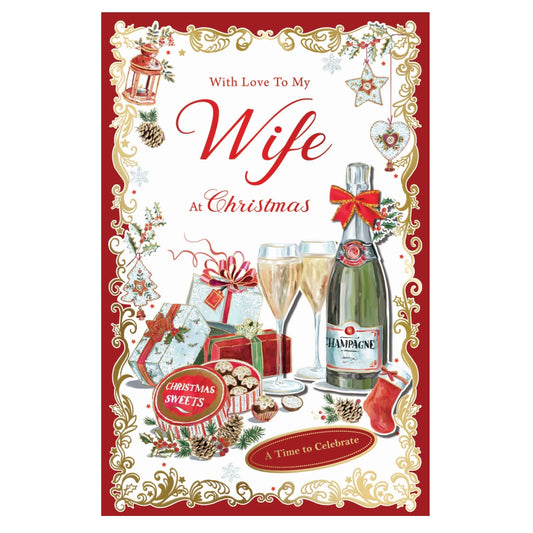 With Love to My Wife Time to Celebrate Christmas Card