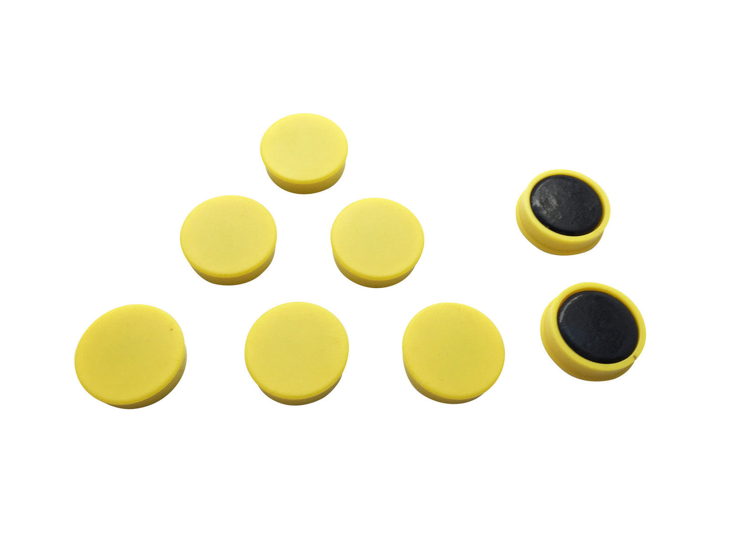 Pack of 12 Yellow 24mm Magnets