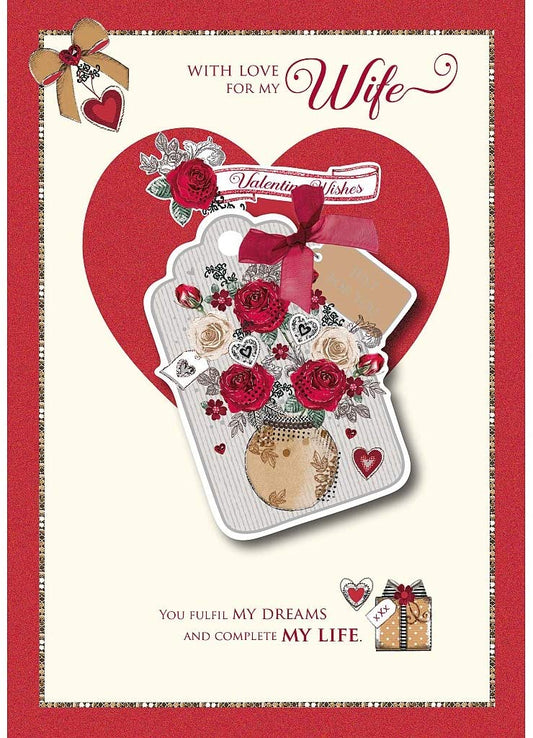 Wishing Well Studios Valentine's Day Card with Love For My Wife