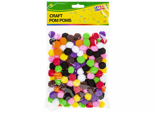 Pack of 180 2cm Craft Pom Poms