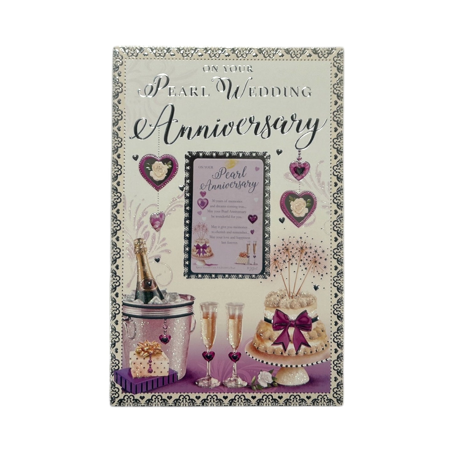 Pearl Wedding Keepsake Treasures Traditional Design 30th Anniversary Card