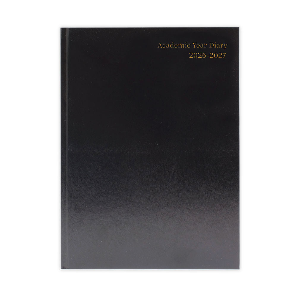 Janrax 2026-2027 A4 Day Per Page Black Academic Diary