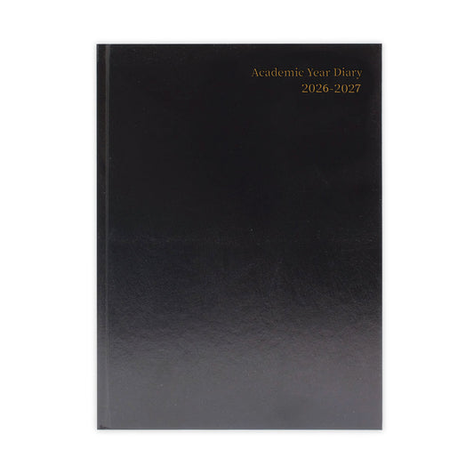 Janrax 2026-2027 A4 Day Per Page Black Academic Diary