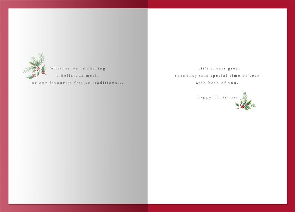 Decorated Tree and Presents Mum & Dad Christmas Card