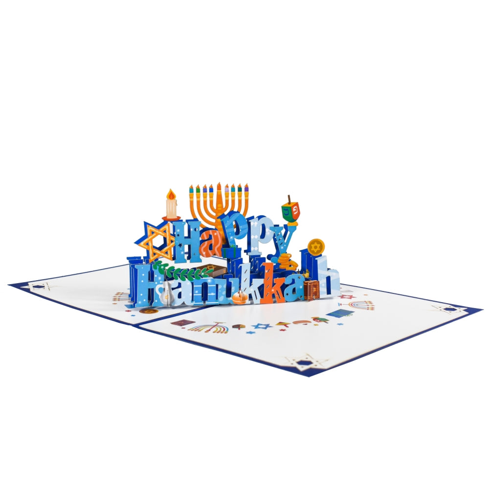 Bright Traditions Hanukkah Celebration 3D Pop Up Greeting Card