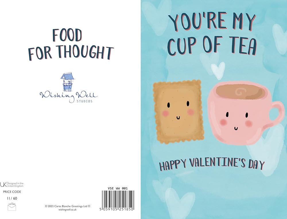 Cup Of Tea Open Valentine's Day Card