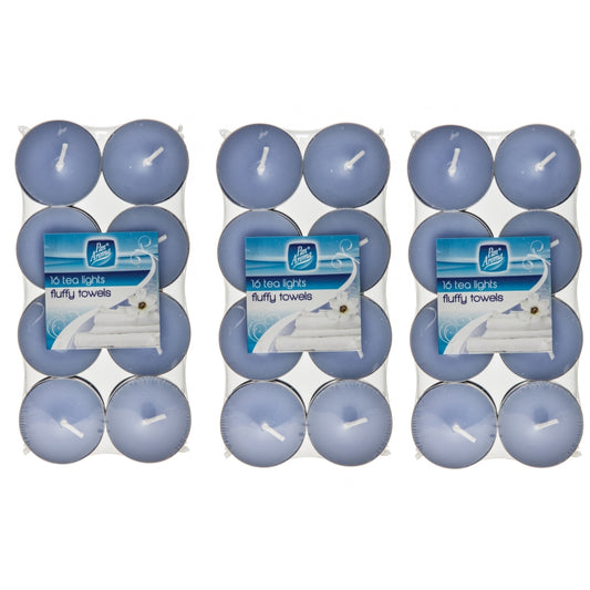 Pack of 48 Fluffy Towels Tea Lights