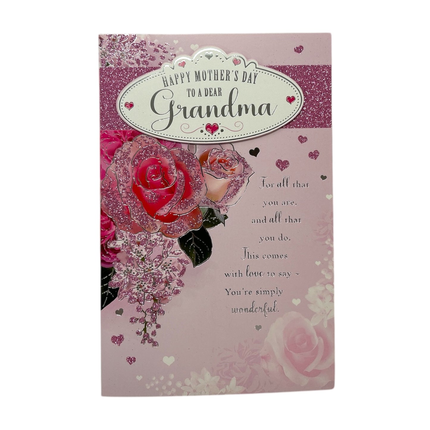 To Dear Grandma Beautiful Roses Design Pink Mother's Day Boxed Card