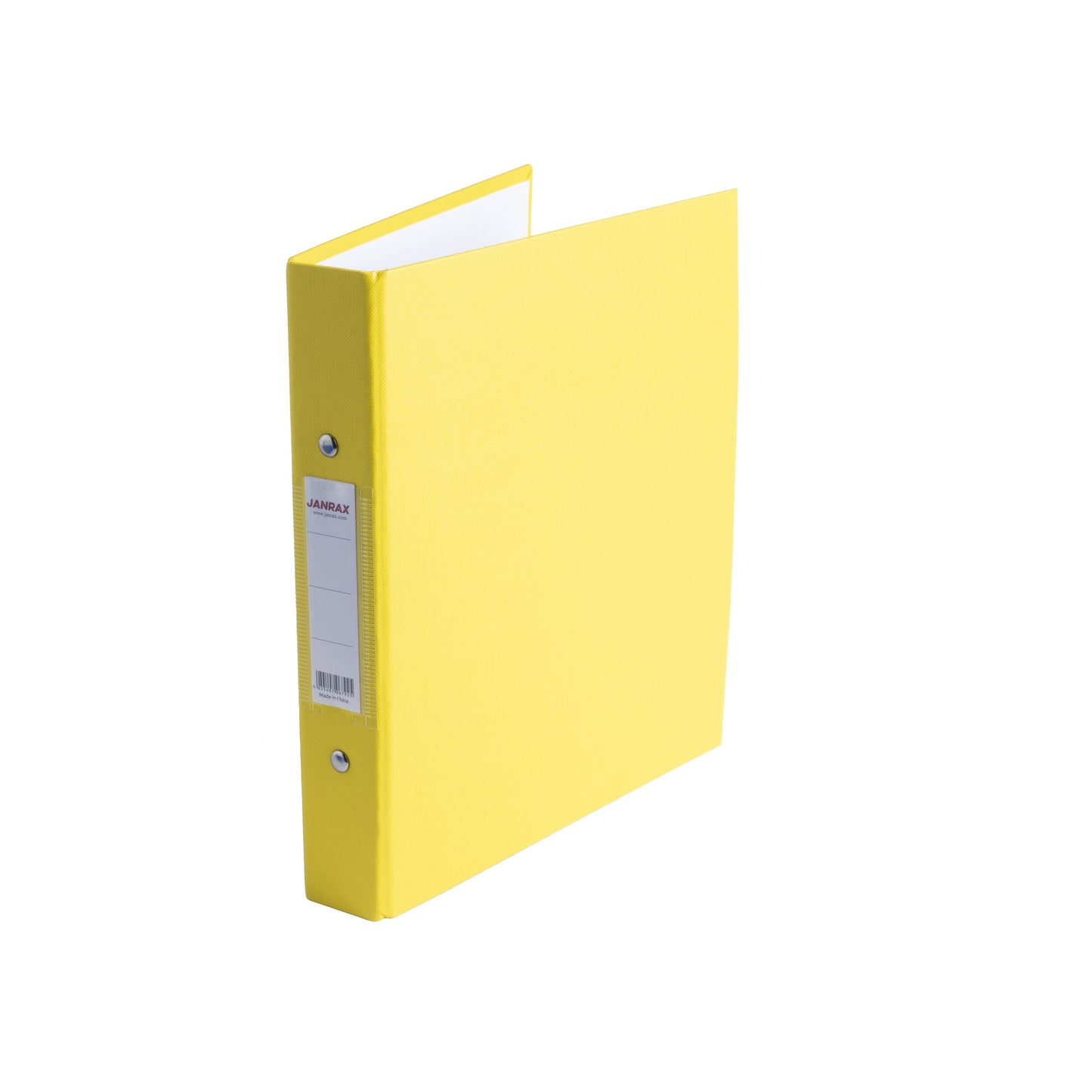 Pack of 3 A5 Yellow Paper Over Board Ring Binders by Janrax