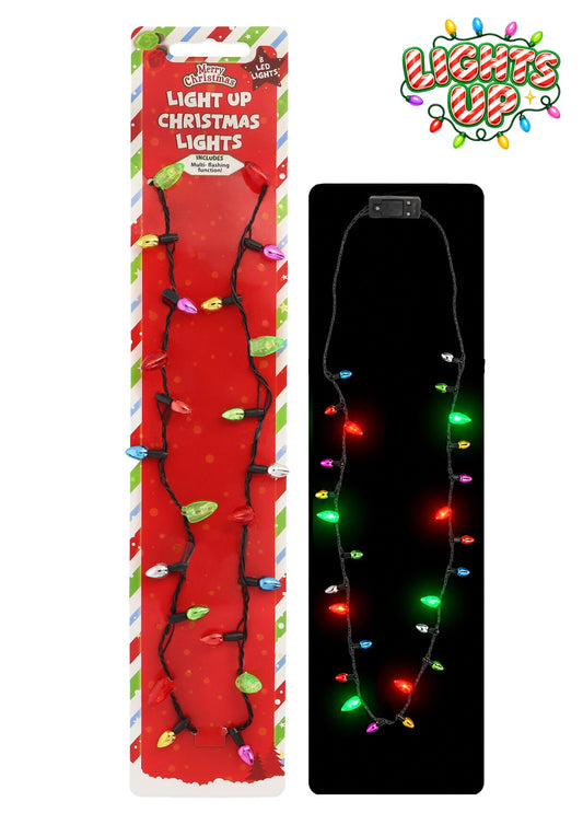 Light Up Festive Christmas Necklace (90cm)