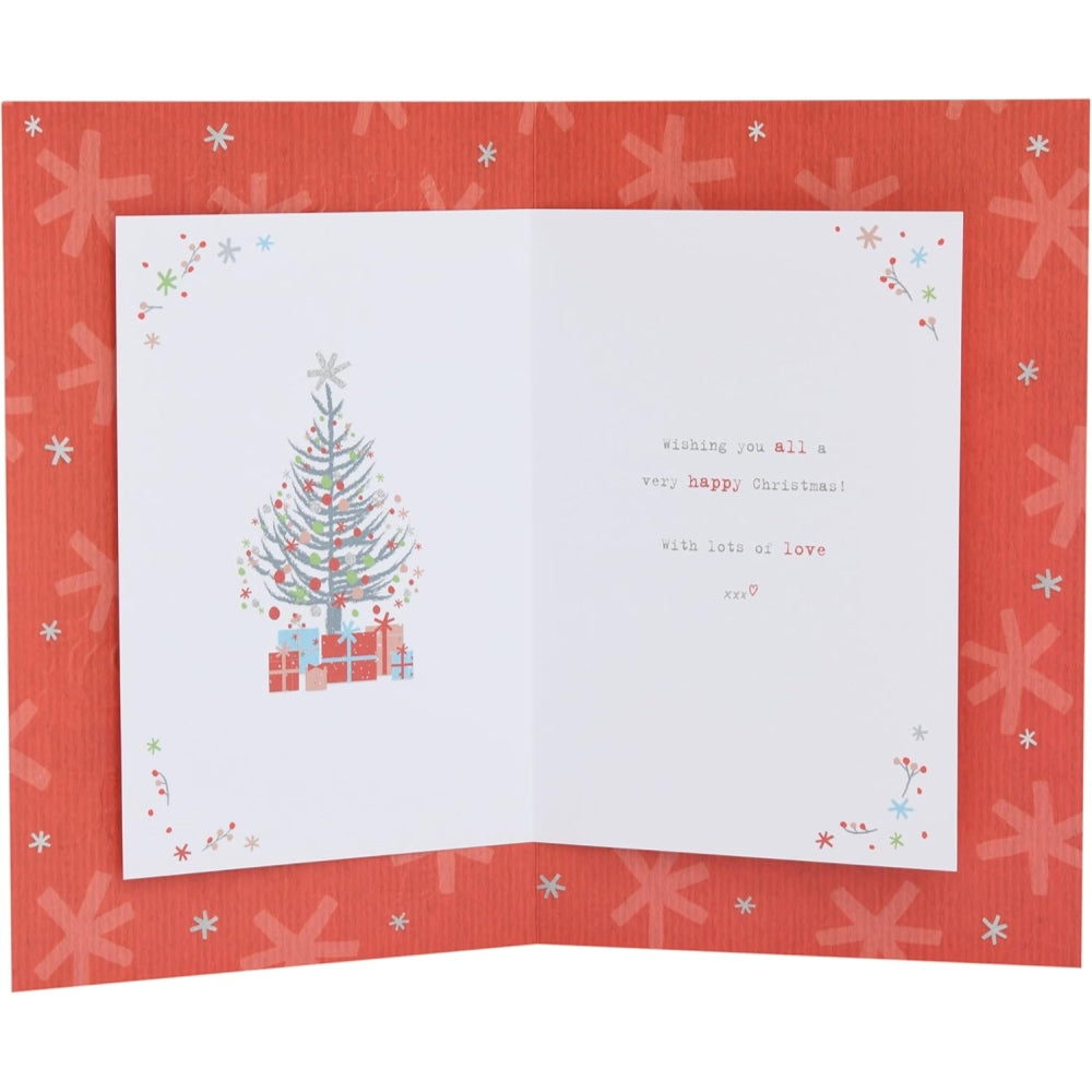 Boofles Around Xmas Tree Special Family Christmas Card