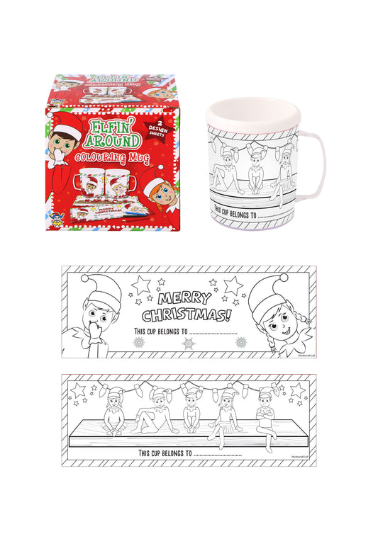 Elfin Around Colouring Mug