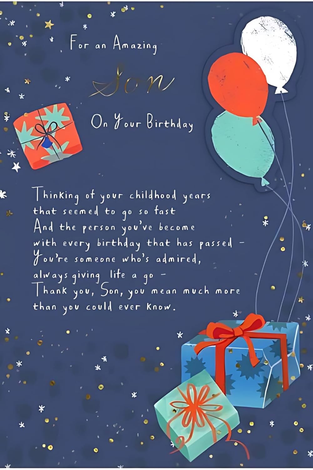 Creative and Attractive Design Son Birthday Card