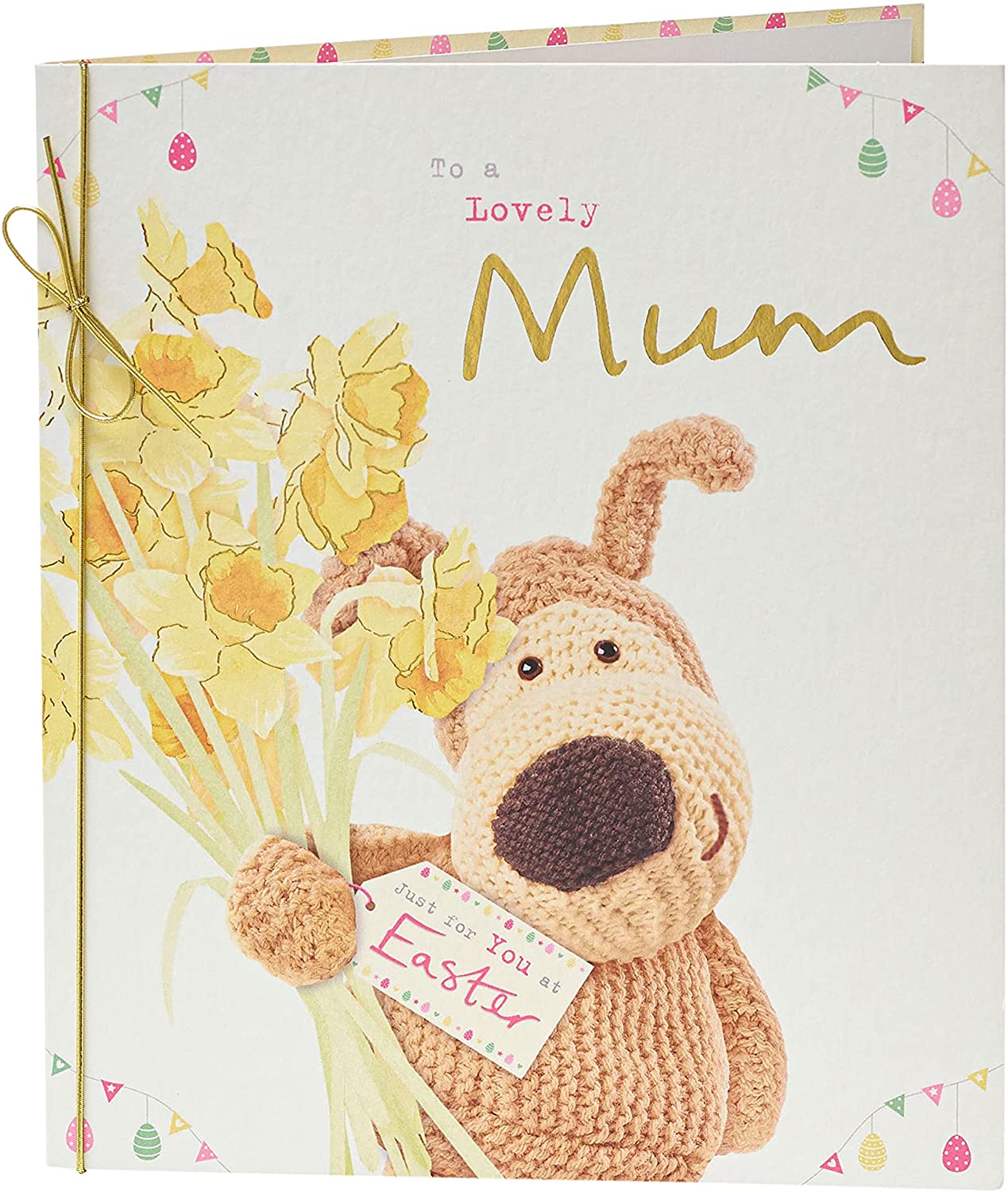 For A Lovely Mum Boofle with Bunch of Flowers Easter Card