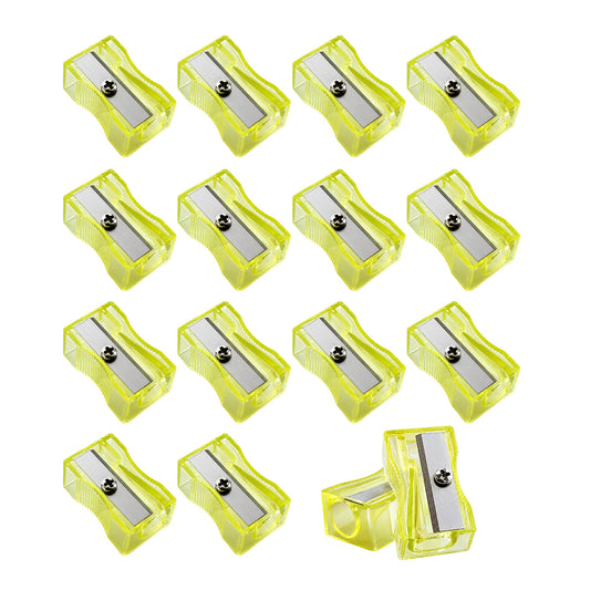 Pack of 100 Yellow Translucent Pencil Sharpeners
