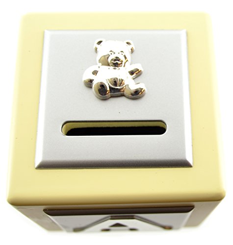 BUTTON CORNER SILVER PLATED MONEY BOX