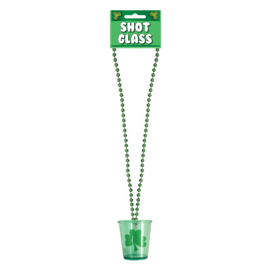 Shot Glass St Patricks Day with 80cm Necklace