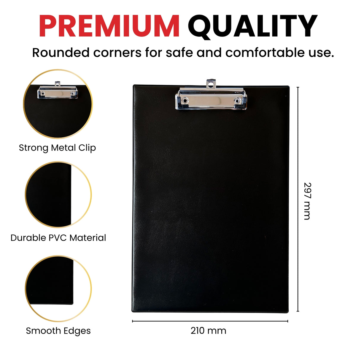 Janrax A4 Blue PVC Single Clipboard