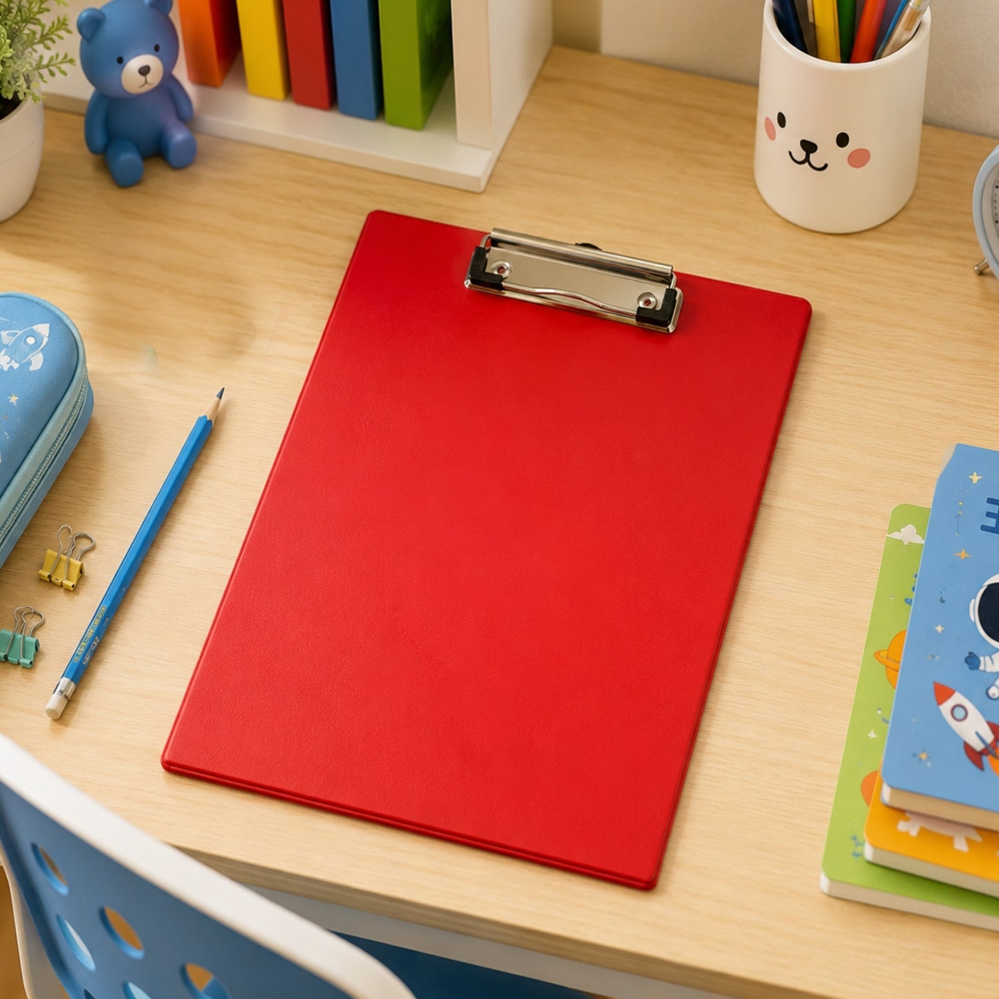 Pack of 12 Janrax A4 Red PVC Single Clipboards