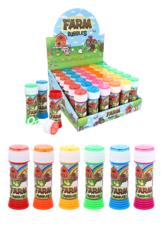 Pack of 24 Farm Animal Bubble Tubs with Wand (50ml)