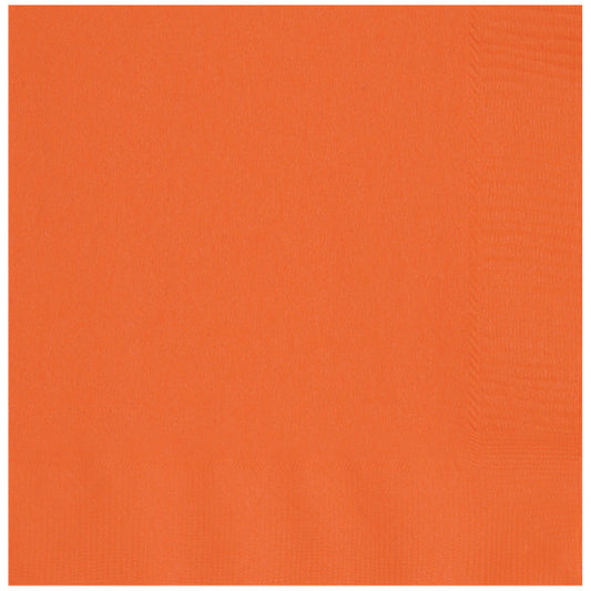 Pack of 20 Pumpkin Orange Solid Luncheon Napkins