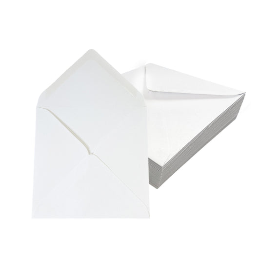 Pack of 50 White 100gsm 125x125mm Gummed Envelopes